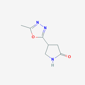 4-(5-Methyl-1,3,4-oxadiazol-2-yl)pyrrolidin-2-one