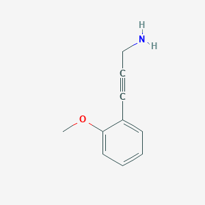 molecular formula C10H11NO B13323270 3-(2-Methoxyphenyl)prop-2-YN-1-amine 