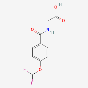 molecular formula C10H9F2NO4 B1332329 {[4-(Difluoromethoxy)benzoyl]amino}acetic acid 
