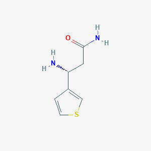 (3R)-3-Amino-3-(thiophen-3-YL)propanamide