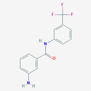 molecular formula C14H11F3N2O B1332330 3-氨基-N-[3-(三氟甲基)苯基]苯甲酰胺 CAS No. 328107-22-8