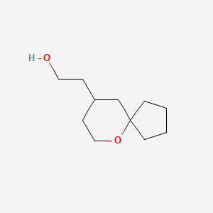 molecular formula C11H20O2 B13323303 2-(6-Oxaspiro[4.5]decan-9-YL)ethan-1-OL 