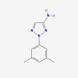 molecular formula C10H12N4 B13323349 2-(3,5-Dimethylphenyl)-2H-1,2,3-triazol-4-amine 