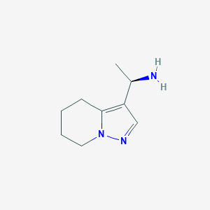 molecular formula C9H15N3 B13323390 (R)-1-(4,5,6,7-Tetrahydropyrazolo[1,5-a]pyridin-3-yl)ethan-1-amine 