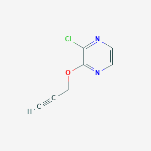 molecular formula C7H5ClN2O B13323395 3-Chloro-2-(propargyloxy)pyrazine 