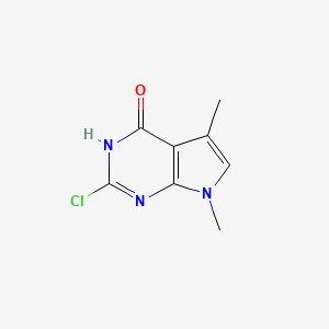 2-Chloro-5,7-dimethyl-3,7-dihydro-4H-pyrrolo[2,3-d]pyrimidin-4-one