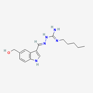 1-[[(Z)-[5-(hydroxymethyl)indol-3-ylidene]methyl]amino]-2-pentylguanidine