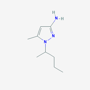 molecular formula C9H17N3 B13323475 5-Methyl-1-(1-methylbutyl)-1H-pyrazol-3-amine 