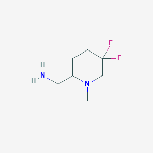 molecular formula C7H14F2N2 B13323488 (5,5-Difluoro-1-methylpiperidin-2-yl)methanamine CAS No. 1255666-90-0