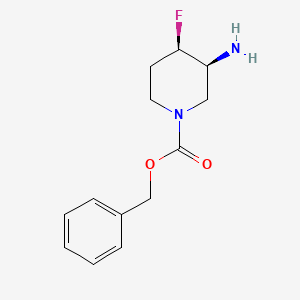 molecular formula C13H17FN2O2 B13323505 (3S,4R)-benzyl 3-amino-4-fluoropiperidine-1-carboxylate 