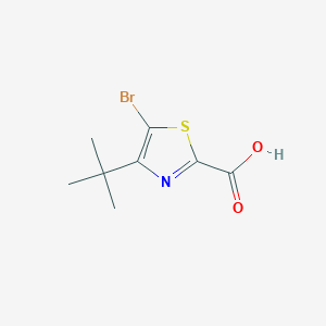 molecular formula C8H10BrNO2S B13323547 5-Bromo-4-tert-butyl-1,3-thiazole-2-carboxylic acid 