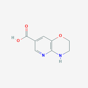 molecular formula C8H8N2O3 B13323555 3,4-dihydro-2H-pyrido[3,2-b][1,4]oxazine-7-carboxylic acid 