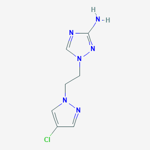 1-[2-(4-Chloro-1H-pyrazol-1-yl)ethyl]-1H-1,2,4-triazol-3-amine