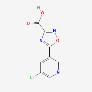 molecular formula C8H4ClN3O3 B13323582 5-(5-Chloropyridin-3-yl)-1,2,4-oxadiazole-3-carboxylic acid 