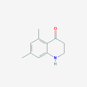 molecular formula C11H13NO B13323585 5,7-Dimethyl-1,2,3,4-tetrahydroquinolin-4-one 