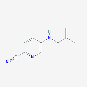 molecular formula C10H11N3 B13323594 5-[(2-Methylprop-2-en-1-yl)amino]pyridine-2-carbonitrile 