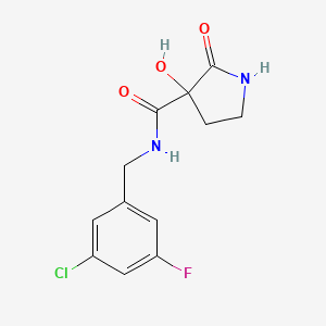 N-(3-Chloro-5-fluorobenzyl)-3-hydroxy-2-oxopyrrolidine-3-carboxamide