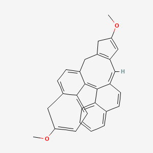 molecular formula C29H24O2 B13323656 (1Z,11Z)-15,24-dimethoxyhexacyclo[17.8.0.02,11.03,8.013,17.022,27]heptacosa-1,3,5,7,9,11,13(17),14,19,21,24,26-dodecaene 