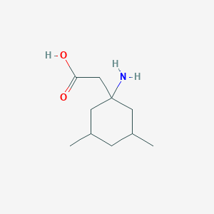 molecular formula C10H19NO2 B13323679 2-(1-Amino-3,5-dimethylcyclohexyl)acetic acid 