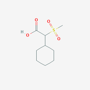 molecular formula C9H16O4S B13323714 2-Cyclohexyl-2-methanesulfonylacetic acid 