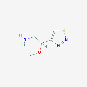 molecular formula C5H9N3OS B13323737 2-Methoxy-2-(1,2,3-thiadiazol-4-yl)ethan-1-amine 