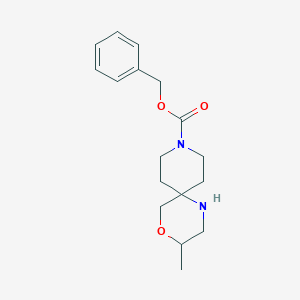 Benzyl 3-methyl-4-oxa-1,9-diazaspiro[5.5]undecane-9-carboxylate