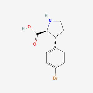 (2S,3R)-3-(4-Bromophenyl)pyrrolidine-2-carboxylic acid