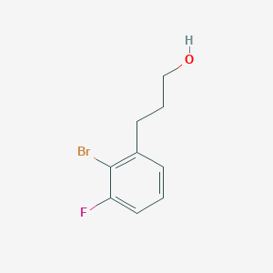 molecular formula C9H10BrFO B13323757 3-(2-Bromo-3-fluorophenyl)propan-1-ol 