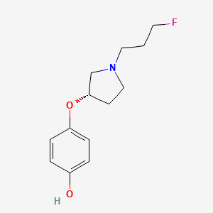 molecular formula C13H18FNO2 B13323765 (S)-4-((1-(3-Fluoropropyl)pyrrolidin-3-yl)oxy)phenol 