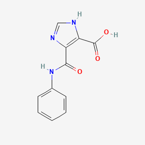 molecular formula C11H9N3O3 B1332377 4-(phenylcarbamoyl)-1H-imidazole-5-carboxylic acid CAS No. 313537-96-1