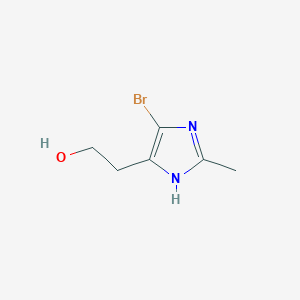 molecular formula C6H9BrN2O B13323890 2-(5-Bromo-2-methyl-1H-imidazol-4-yl)ethan-1-ol 