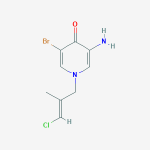 3-Amino-5-bromo-1-(3-chloro-2-methylprop-2-en-1-yl)-1,4-dihydropyridin-4-one