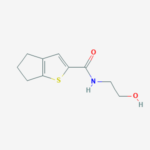 molecular formula C10H13NO2S B13323907 N-(2-hydroxyethyl)-4H,5H,6H-cyclopenta[b]thiophene-2-carboxamide 