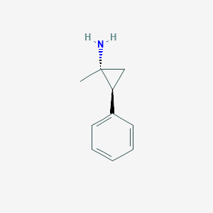 molecular formula C10H13N B13323920 (1R,2S)-1-methyl-2-phenylcyclopropan-1-amine 