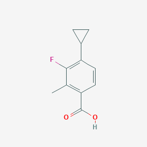 molecular formula C11H11FO2 B13323946 4-Cyclopropyl-3-fluoro-2-methylbenzoic acid 