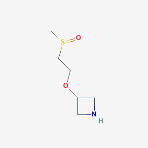 molecular formula C6H13NO2S B13323954 3-(2-Methanesulfinylethoxy)azetidine 