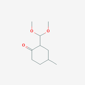 molecular formula C10H18O3 B13323969 2-(Dimethoxymethyl)-4-methylcyclohexan-1-one 