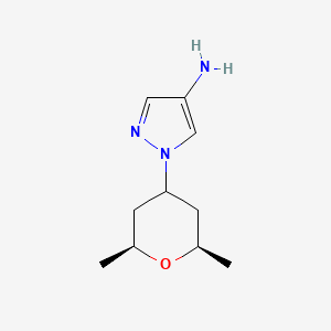 Rel-1-((2R,6S)-2,6-dimethyltetrahydro-2H-pyran-4-yl)-1H-pyrazol-4-amine