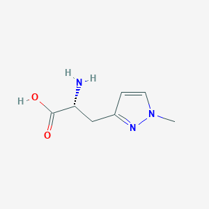 molecular formula C7H11N3O2 B13324029 (2R)-2-Amino-3-(1-methyl-1H-pyrazol-3-yl)propanoic acid 