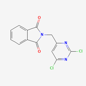 molecular formula C13H7Cl2N3O2 B13324048 2-((2,6-Dichloropyrimidin-4-YL)methyl)isoindoline-1,3-dione 