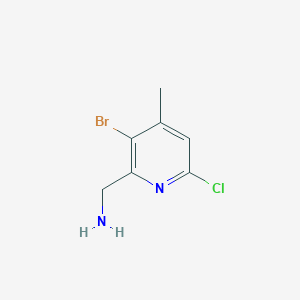 (3-Bromo-6-chloro-4-methylpyridin-2-yl)methanamine