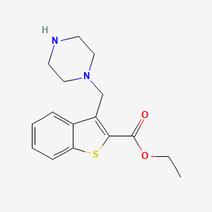 Ethyl3-(piperazin-1-ylmethyl)-1-benzothiophene-2-carboxylate