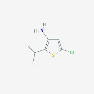 molecular formula C7H10ClNS B13324092 5-Chloro-2-isopropylthiophen-3-amine 