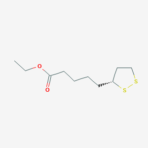 molecular formula C10H18O2S2 B13324128 Ethyl (R)-5-(1,2-dithiolan-3-yl)pentanoate 