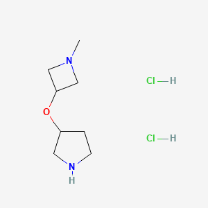 molecular formula C8H18Cl2N2O B13324150 3-((1-Methylazetidin-3-yl)oxy)pyrrolidine dihydrochloride 