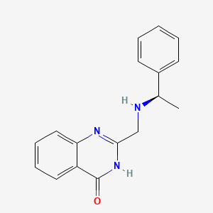 molecular formula C17H17N3O B13324152 2-({[(1R)-1-phenylethyl]amino}methyl)-3,4-dihydroquinazolin-4-one 