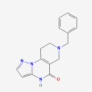 molecular formula C16H16N4O B13324155 11-Benzyl-2,3,7,11-tetraazatricyclo[7.4.0.0,2,6]trideca-1(9),3,5-trien-8-one 