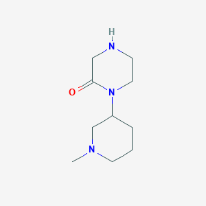 molecular formula C10H19N3O B13324210 1-(1-Methylpiperidin-3-yl)piperazin-2-one 