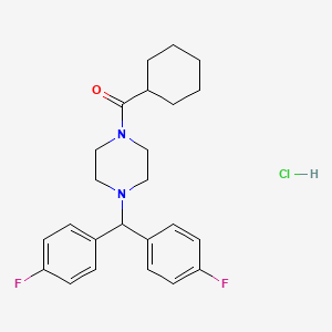 (4-(Bis(4-fluorophenyl)methyl)piperazin-1-yl)(cyclohexyl)methanone hydrochloride