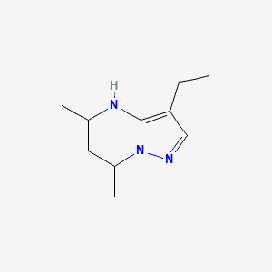 molecular formula C10H17N3 B13324224 3-Ethyl-5,7-dimethyl-4H,5H,6H,7H-pyrazolo[1,5-a]pyrimidine 